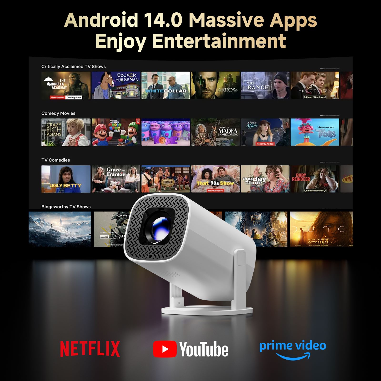 HONGTOP P30PRO Smart Mini Proj - Home Cinema Gadgets ulasan dan harga
