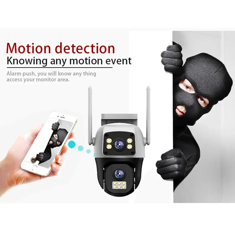 8MP 4K WIFI IP Camera PTZ Outd - Home Cinema Screen ulasan dan harga