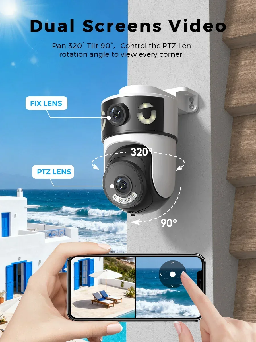10MP 5K Dual Lens Dual Screens - Home Cinema Screen ulasan dan harga