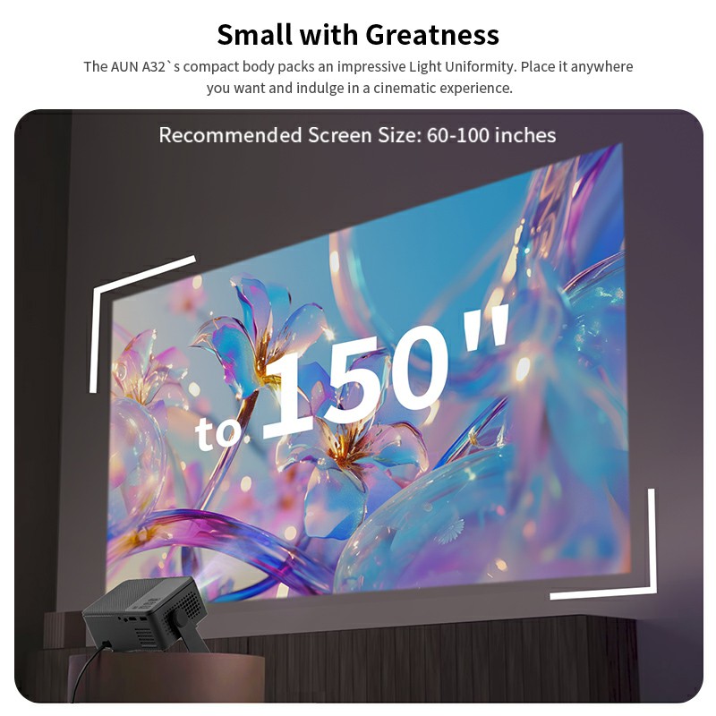 AUN A32 Pro Android 13 Project - Home Cinema Gadgets ulasan dan harga