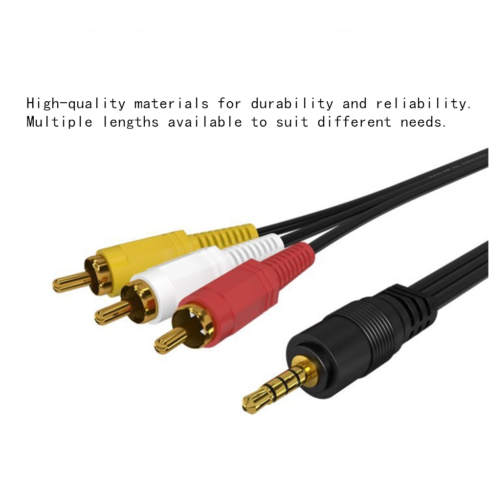 3.5mm to 3 RCA Audio Video Cab - Video Home Cinema ulasan dan harga
