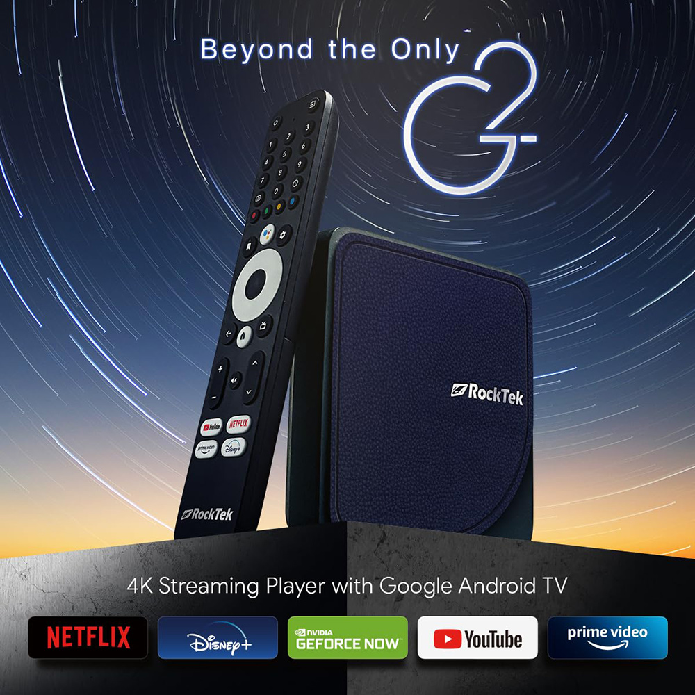 RockTek G2 4K AndroidTV 14 Str - Home Cinema Google ulasan dan harga