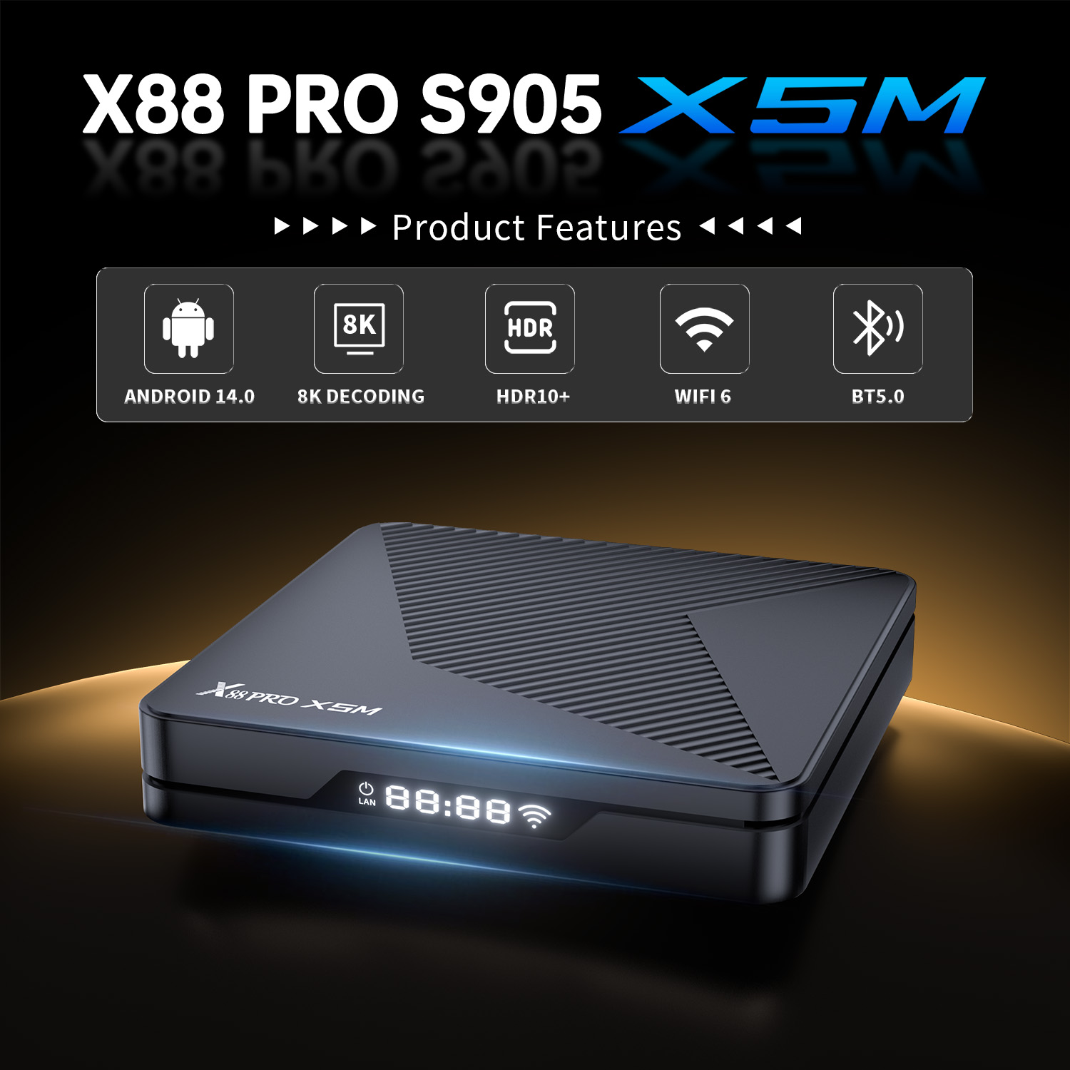 X88Pro X5M 8K Ultra HD AI-SR S - Home Cinema Google ulasan dan harga