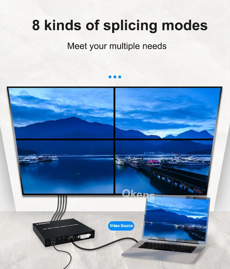 4K 2x2 HDMI TV Wall Controller - Home Cinema Screen ulasan dan harga