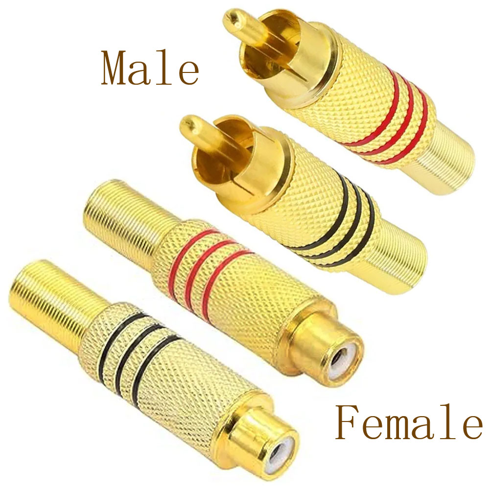 4PCS RCA Plug Gold Plated Sold - Video Home Cinema ulasan dan harga