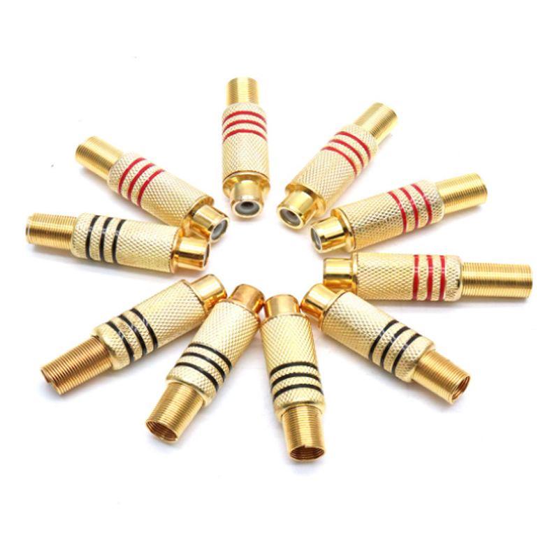 4PCS RCA Plug Gold Plated Sold - Video Home Cinema ulasan dan harga