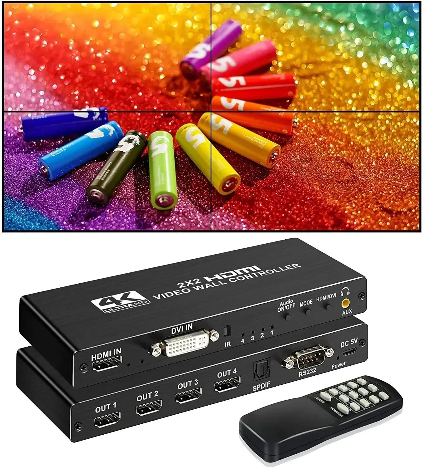 4K HDMI Video Wall Controller  - Home Cinema Screen ulasan dan harga